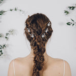 flower crystal bridal hair pins plait