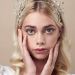 Star crown in silver with 4 matching Lunaria hairpins - Starlet