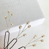 Small champagne hairpins by Debbie Carlisle - Haillie 