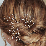 Leaf cluster Swarovski Crystal branch elegant hairpins - Sophia