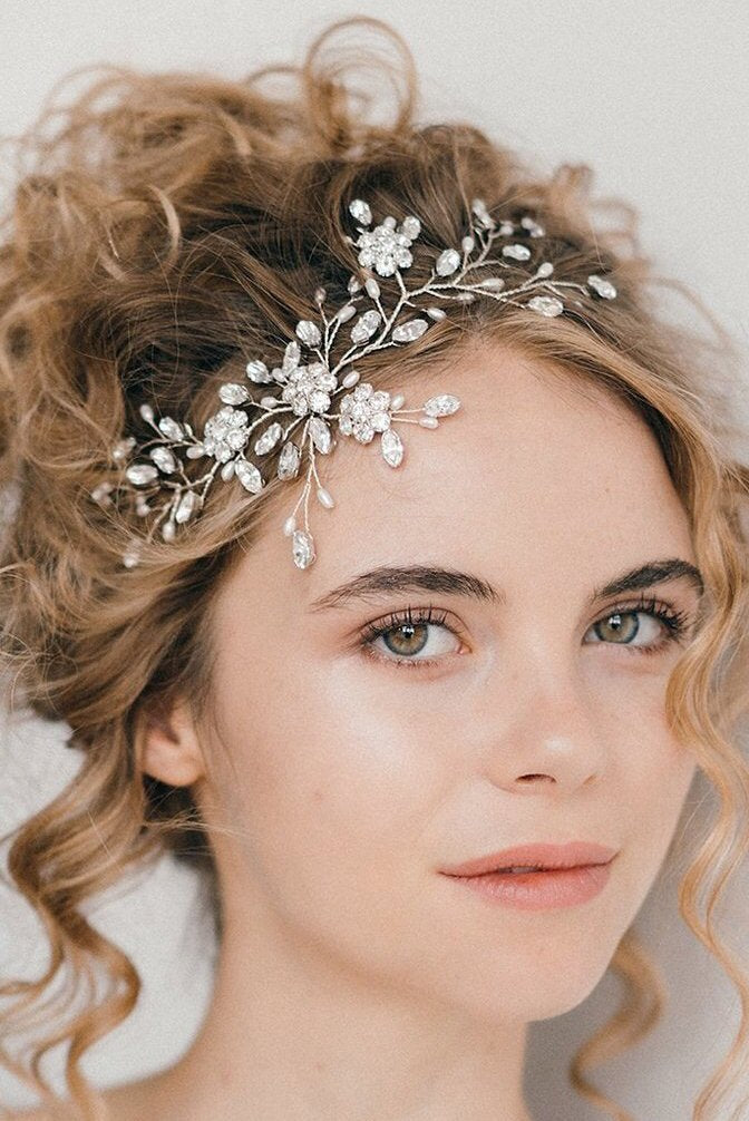 floral wedding hairpiece