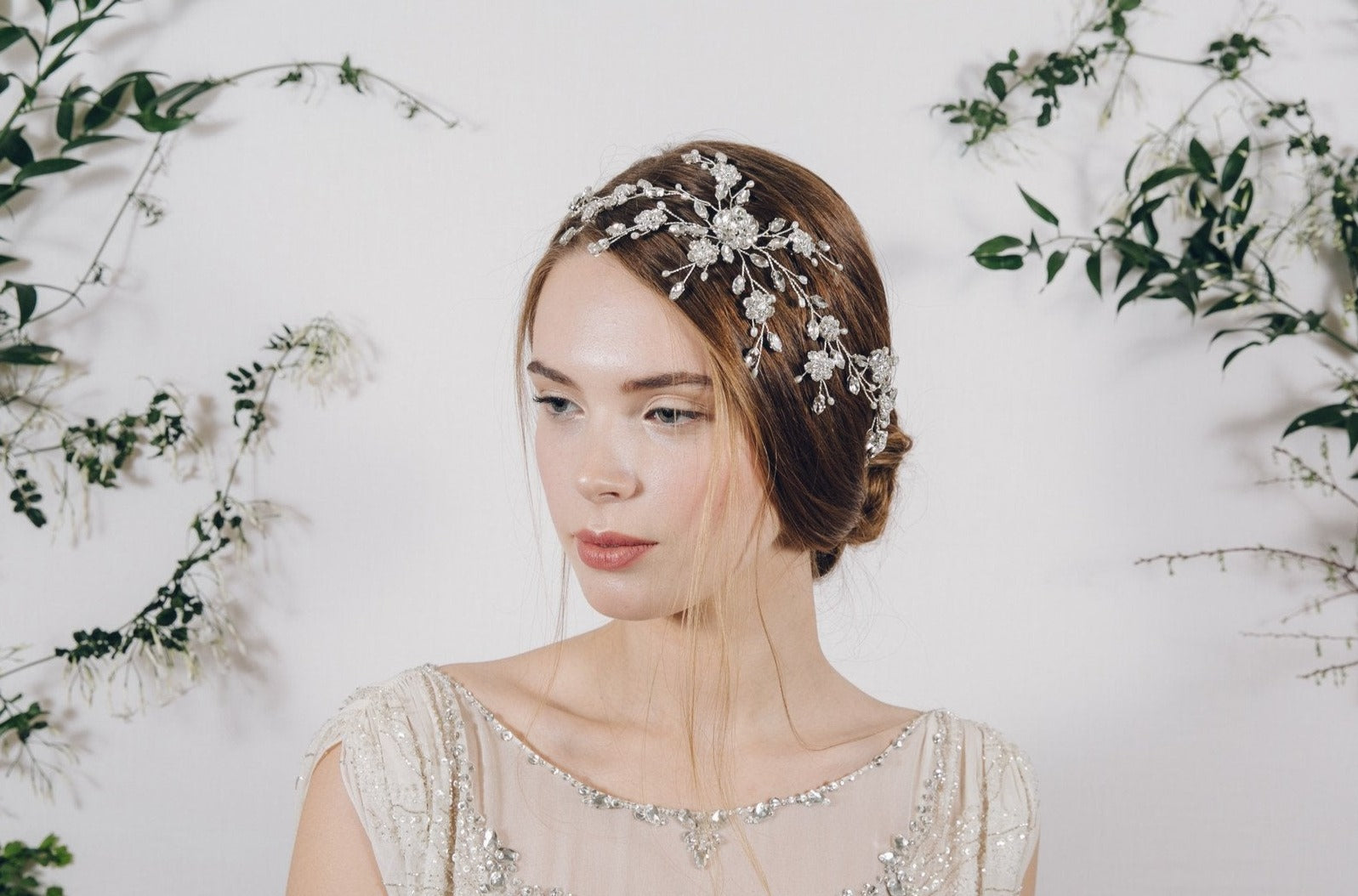Bohemian crystal bridal wedding headdress