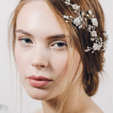 crystal wildflower bridal hair vine comb