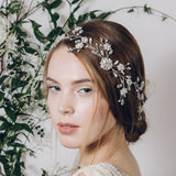 Dramatic crystal and pearl bridal hair vine - Sydney - Debbie Carlisle