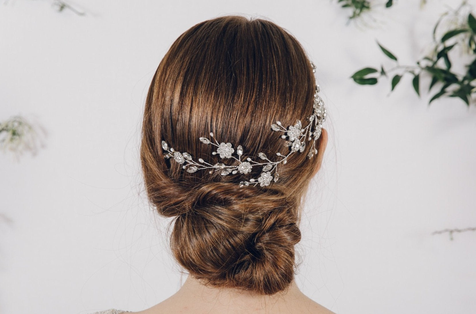 Dramatic crystal and pearl bridal hair vine - Sydney - Debbie Carlisle