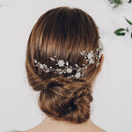 Dramatic crystal and pearl bridal hair vine - Sydney - Debbie Carlisle