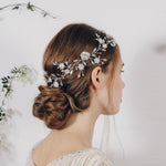 Dramatic crystal and pearl bridal hair vine - Sydney - Debbie Carlisle