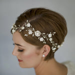 Dramatic crystal and pearl bridal hair vine - Sydney - Debbie Carlisle