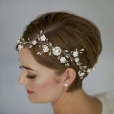 Dramatic crystal and pearl bridal hair vine - Sydney - Debbie Carlisle