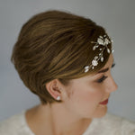 Dramatic crystal and pearl bridal hair vine - Sydney - Debbie Carlisle