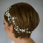 Dramatic crystal and pearl bridal hair vine - Sydney - Debbie Carlisle