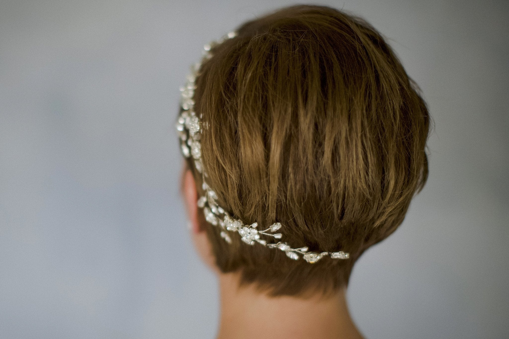 Dramatic crystal and pearl bridal hair vine - Sydney - Debbie Carlisle