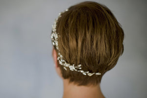 Dramatic crystal and pearl bridal hair vine - Sydney - Debbie Carlisle