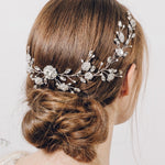 Dramatic crystal and pearl bridal hair vine - Sydney - Debbie Carlisle