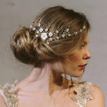 Sylvie gold crystal bohemian wedding hair vine comb