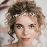 Small silver wedding forehead band