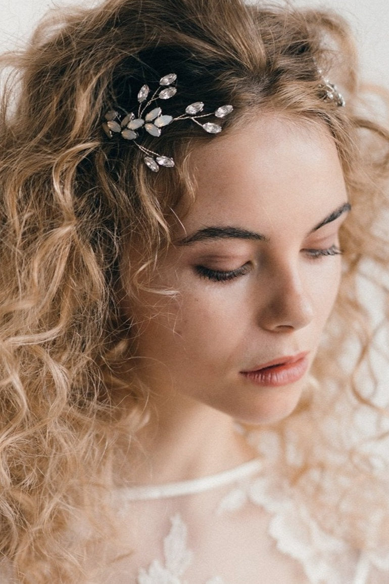 Opal wedding hairpins