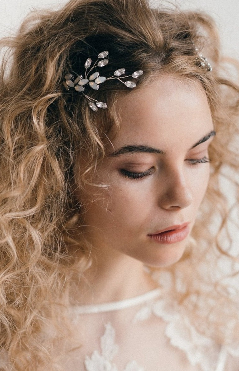 Opal wedding hairpins