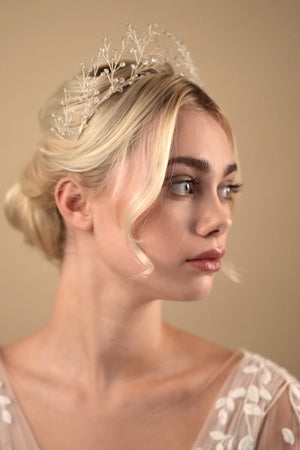 Clear crystal bridal crown - Maeve