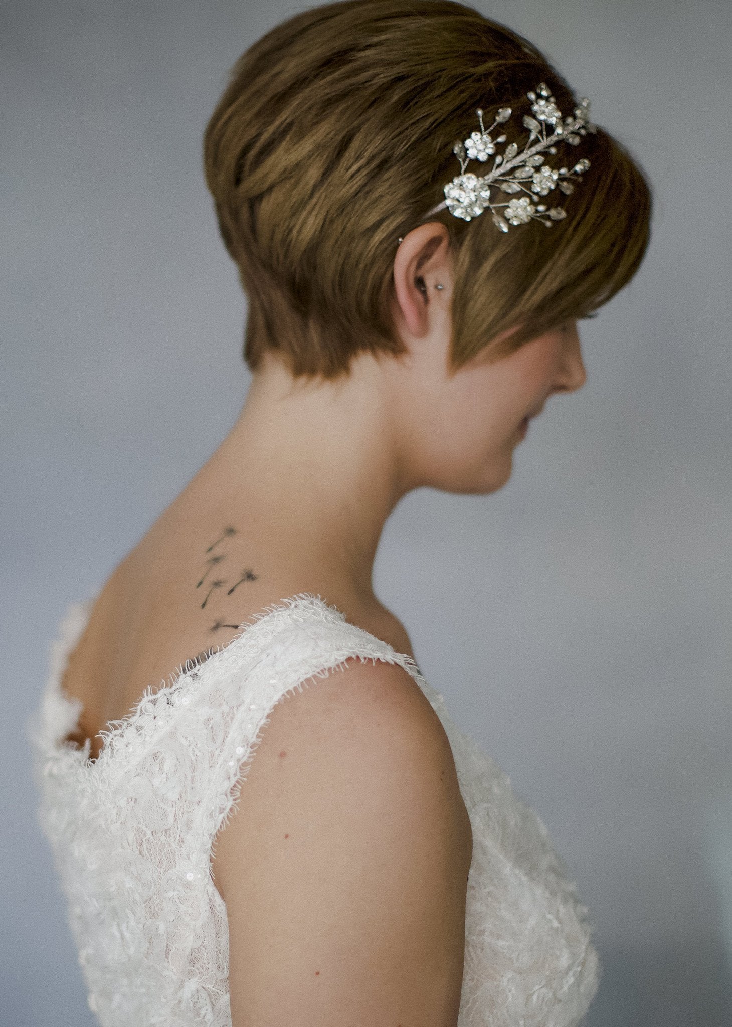 Crystal flower wedding headband - Eleanora - Debbie Carlisle