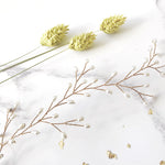 Gold pearl botanical branch hair vine for updo or half up wedding hair - Small Rosemary