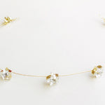 Star Swarovski crystal wedding headband hairvine in gold - Star