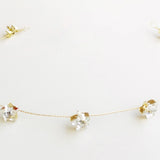 Star Swarovski crystal wedding headband hairvine in gold - Star