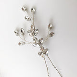 Large Swarovski crystal wedding hair pin in silver - Nova